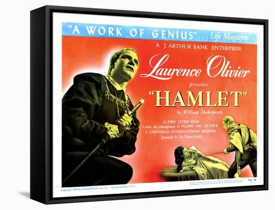 Hamlet, Laurence Olivier, Eileen Herlie, 1948-null-Framed Stretched Canvas