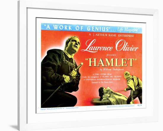 Hamlet, Laurence Olivier, Eileen Herlie, 1948-null-Framed Art Print