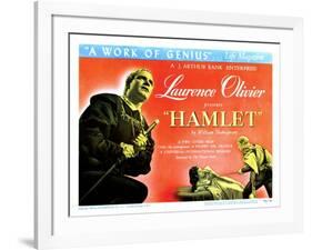 Hamlet, Laurence Olivier, Eileen Herlie, 1948-null-Framed Art Print