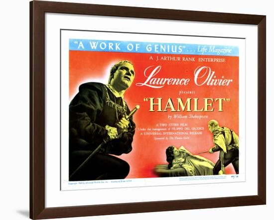 Hamlet, Laurence Olivier, Eileen Herlie, 1948-null-Framed Art Print