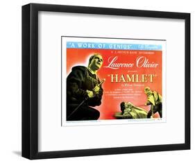 Hamlet, Laurence Olivier, Eileen Herlie, 1948-null-Framed Art Print