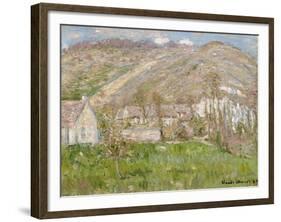 Hamlet on the Cliffs Near Giverny 1883-Claude Monet-Framed Giclee Print