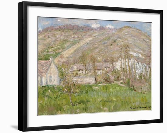 Hamlet on the Cliffs Near Giverny 1883-Claude Monet-Framed Giclee Print