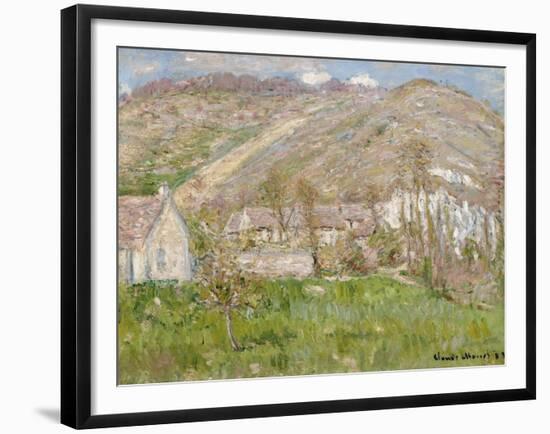 Hamlet on the Cliffs Near Giverny 1883-Claude Monet-Framed Giclee Print