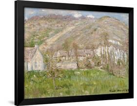 Hamlet on the Cliffs Near Giverny 1883-Claude Monet-Framed Giclee Print