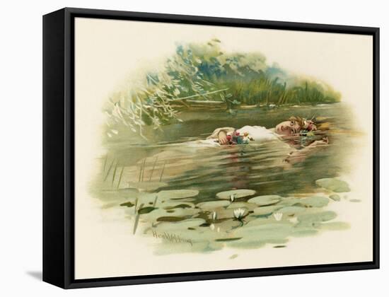 Hamlet, Ophelia Drowns-Harold Copping-Framed Stretched Canvas