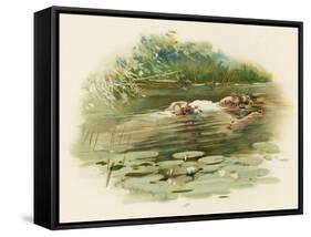 Hamlet, Ophelia Drowns-Harold Copping-Framed Stretched Canvas