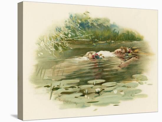 Hamlet, Ophelia Drowns-Harold Copping-Stretched Canvas
