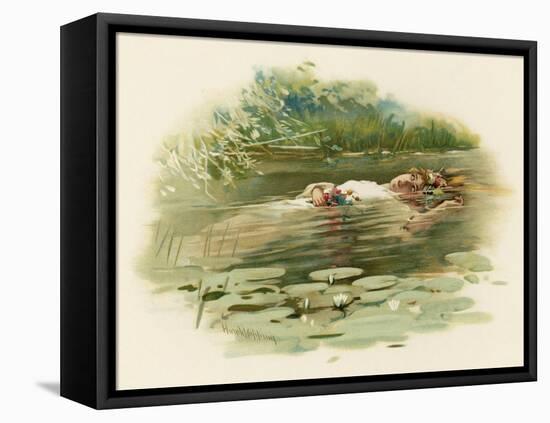 Hamlet, Ophelia Drowns-Harold Copping-Framed Stretched Canvas