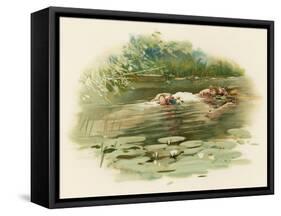 Hamlet, Ophelia Drowns-Harold Copping-Framed Stretched Canvas