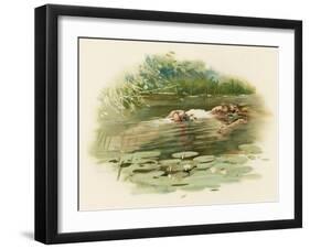 Hamlet, Ophelia Drowns-Harold Copping-Framed Art Print