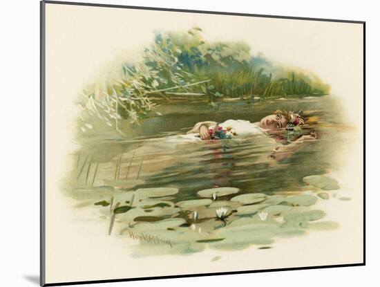 Hamlet, Ophelia Drowns-Harold Copping-Mounted Art Print