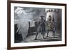 Hamlet Seeing His Father's Ghost on the Battlements of Elsinore Castle-Robert Dudley-Framed Giclee Print