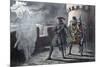 Hamlet Seeing His Father's Ghost on the Battlements of Elsinore Castle-Robert Dudley-Mounted Giclee Print