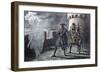 Hamlet Seeing His Father's Ghost on the Battlements of Elsinore Castle-Robert Dudley-Framed Giclee Print