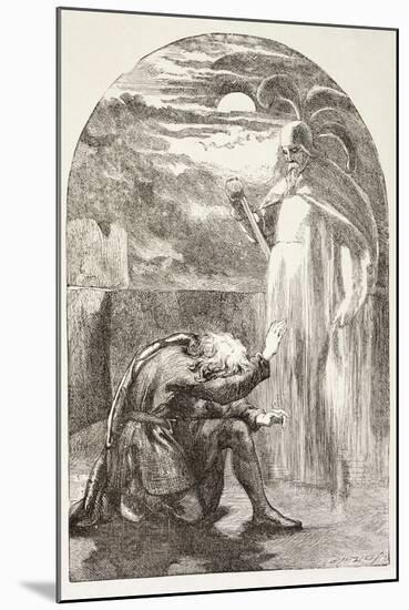 Hamlet Sees the Ghost, the Spirit of His Father, from 'The Illustrated Library Shakespeare',…-null-Mounted Giclee Print