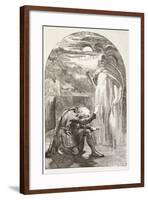 Hamlet Sees the Ghost, the Spirit of His Father, from 'The Illustrated Library Shakespeare',…-null-Framed Giclee Print