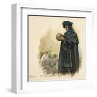 Hamlet with Yorick's Skull-Walter Paget-Framed Art Print