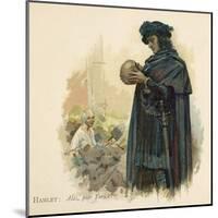 Hamlet with Yorick's Skull-Walter Paget-Mounted Art Print