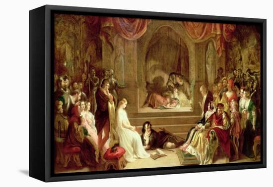 Hamlet-Daniel Maclise-Framed Stretched Canvas