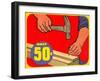 Hammer and Nail-null-Framed Giclee Print