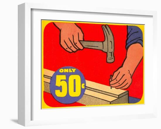 Hammer and Nail-null-Framed Giclee Print