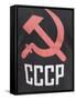 Hammer and Sickle as Sign of Communism on a T-Shirt, Bishkek, Kyrgyzstan, Central Asia-Michael Runkel-Framed Stretched Canvas