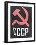 Hammer and Sickle as Sign of Communism on a T-Shirt, Bishkek, Kyrgyzstan, Central Asia-Michael Runkel-Framed Photographic Print