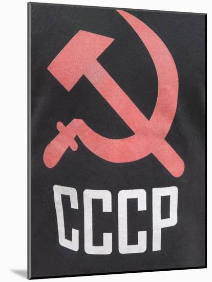 Hammer and Sickle as Sign of Communism on a T-Shirt, Bishkek, Kyrgyzstan, Central Asia-Michael Runkel-Mounted Photographic Print