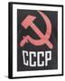 Hammer and Sickle as Sign of Communism on a T-Shirt, Bishkek, Kyrgyzstan, Central Asia-Michael Runkel-Framed Photographic Print