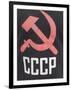 Hammer and Sickle as Sign of Communism on a T-Shirt, Bishkek, Kyrgyzstan, Central Asia-Michael Runkel-Framed Photographic Print