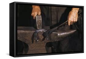 Hammering Horseshoe-William P. Gottlieb-Framed Stretched Canvas