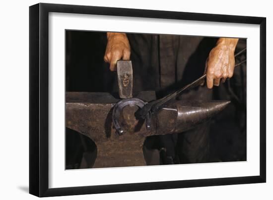 Hammering Horseshoe-William P. Gottlieb-Framed Photographic Print