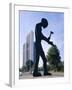 Hammering Man Sculpture, Frankfurt, Germany, Europe-Hans Peter Merten-Framed Photographic Print