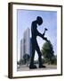 Hammering Man Sculpture, Frankfurt, Germany, Europe-Hans Peter Merten-Framed Photographic Print