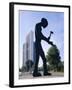 Hammering Man Sculpture, Frankfurt, Germany, Europe-Hans Peter Merten-Framed Photographic Print