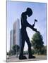 Hammering Man Sculpture, Frankfurt, Germany, Europe-Hans Peter Merten-Mounted Photographic Print
