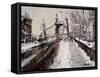 Hammersmith Bridge in the Snow, 2009-Peter Brown-Framed Stretched Canvas