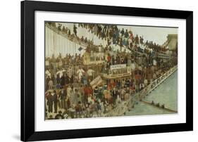 Hammersmith Bridge on Boat Race Day, 1862-Walter Greaves-Framed Premium Giclee Print