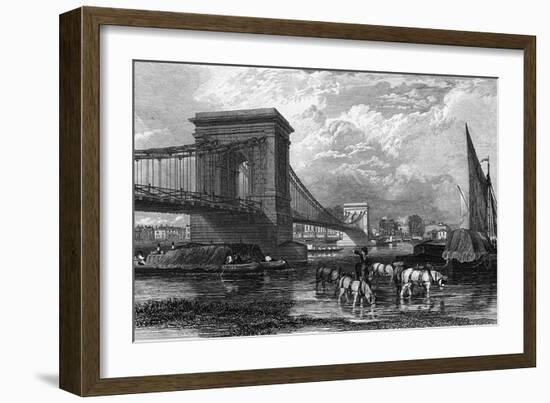 Hammersmith Bridge-George Cooke-Framed Art Print