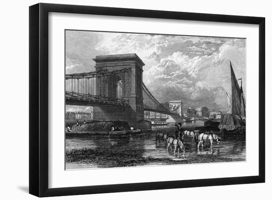 Hammersmith Bridge-George Cooke-Framed Art Print