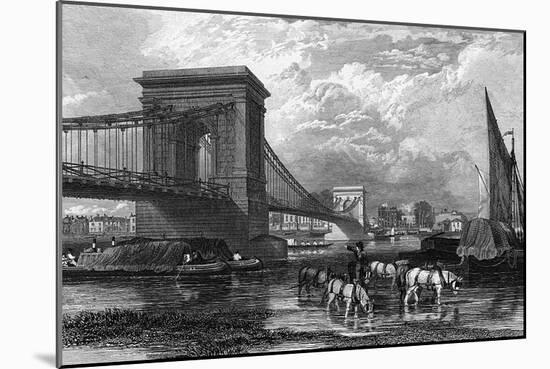 Hammersmith Bridge-George Cooke-Mounted Art Print