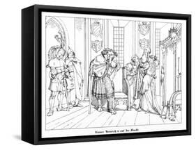 Hammerstein, the Asylum of Emperor Henry IV-Alfred Rethel-Framed Stretched Canvas