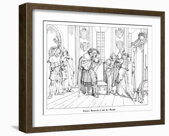 Hammerstein, the Asylum of Emperor Henry IV-Alfred Rethel-Framed Giclee Print