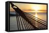 Hammock and Beach at Sunset-Frank Fell-Framed Stretched Canvas