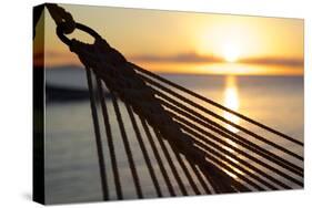 Hammock and Beach at Sunset-Frank Fell-Stretched Canvas