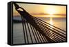 Hammock and Beach at Sunset-Frank Fell-Framed Stretched Canvas