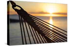 Hammock and Beach at Sunset-Frank Fell-Stretched Canvas