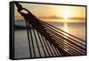 Hammock and Beach at Sunset-Frank Fell-Framed Stretched Canvas