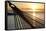 Hammock and Beach at Sunset-Frank Fell-Framed Stretched Canvas